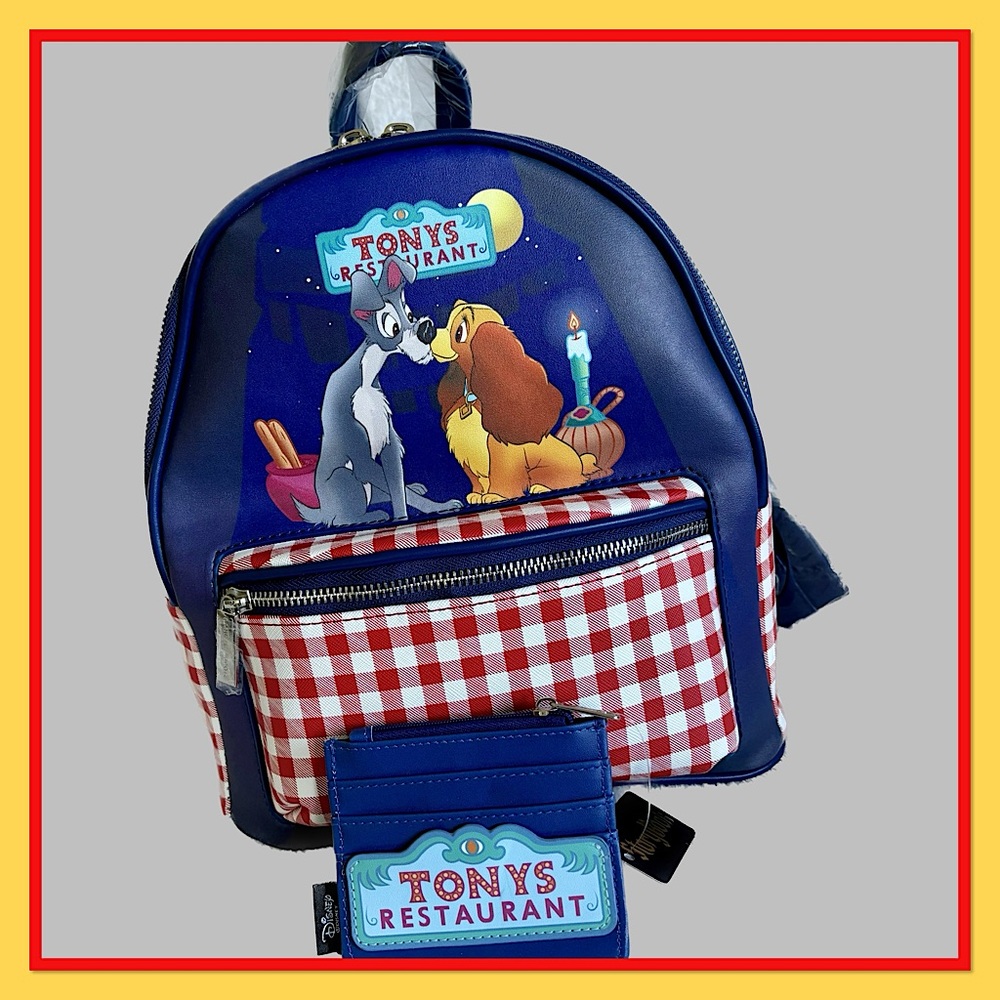 Disney Danielle Nicole Lady and The Tramp Tony’s Restaurant Backpack Bundle NWT!